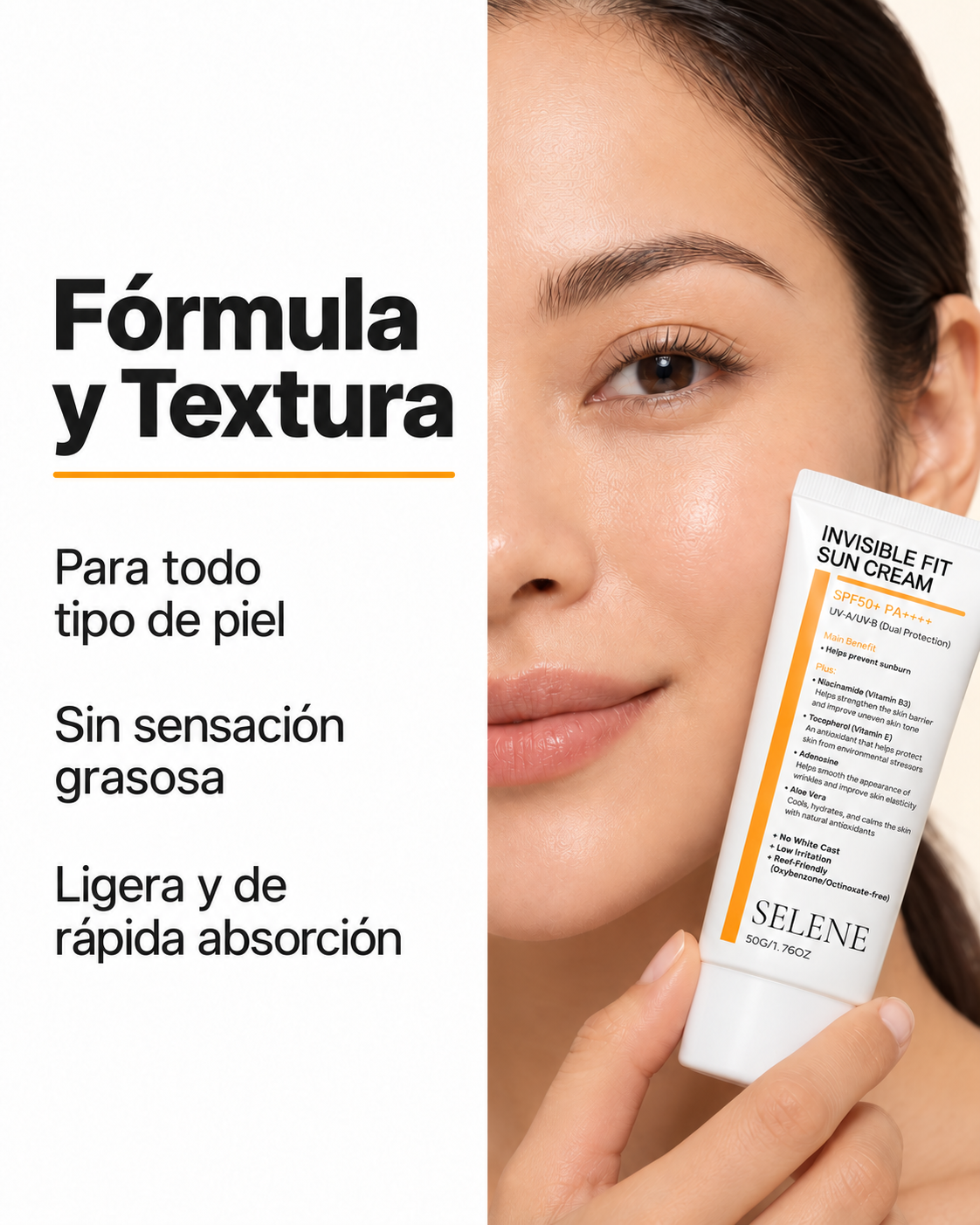 Selene® Bloqueador LINDONIA Glow Coreano SPF50