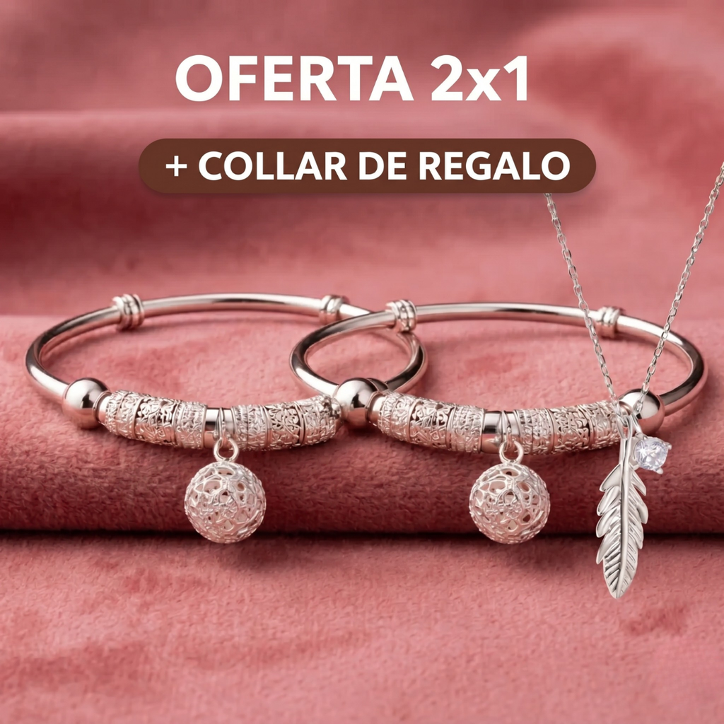 Llamador de ángeles 2x1- Collar Plata Regalo
