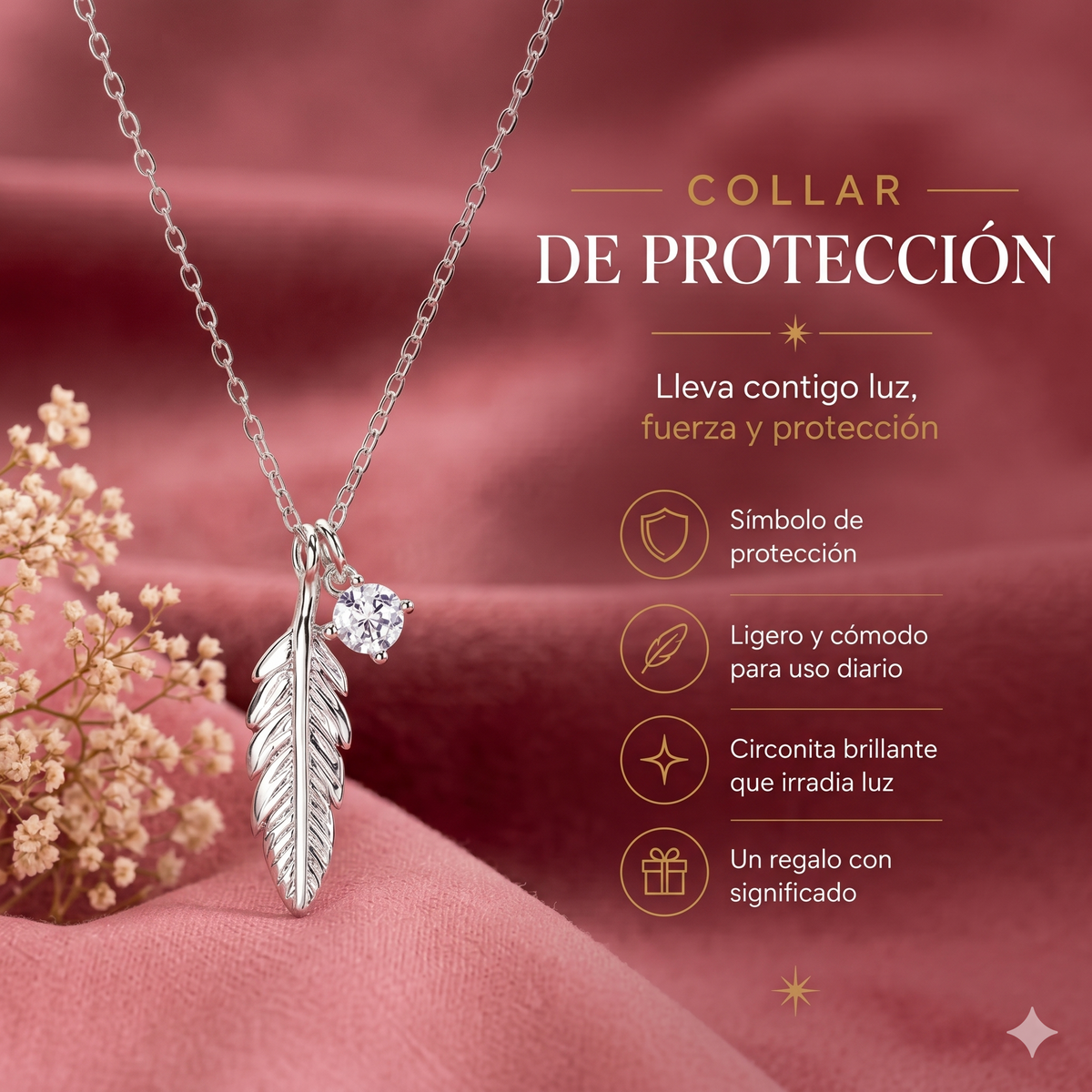 Llamador de ángeles 2x1- Collar Plata Regalo